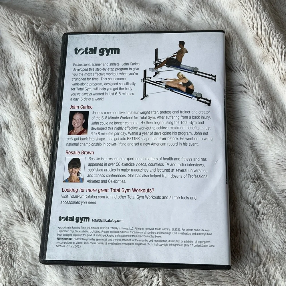 Total Gym Workout DVD Set 3 piece like new excellent condition